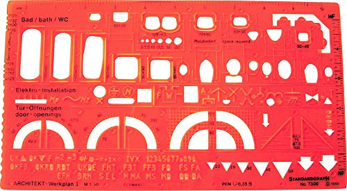 Standardgraph ST7300 - Architekt Werkplanschablone Maßstab 1:50