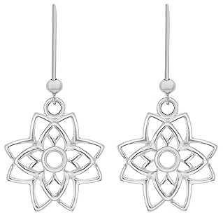 Tuscany Silver Sterlingsilver filigran stjärna blomma hängande örhängen