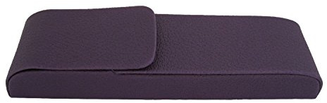 ALASSIO 2666 Stiftetui Aquila, Etui 15,5 × 4 × 2 cm, Lederimitat, Lila | Hochwertiges Schreibgeräteetui für 2 Stifte, sicherer Magnetverschluss, robustes Design für Unterwegs, lila Kunstleder
