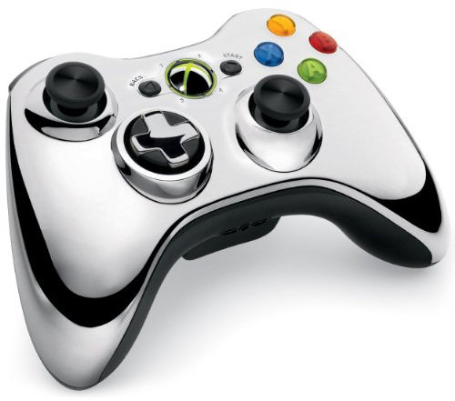 Xbox 360 Wireless Controller mit umschaltbarem D-Pad, chromsilber (Limited Edition)