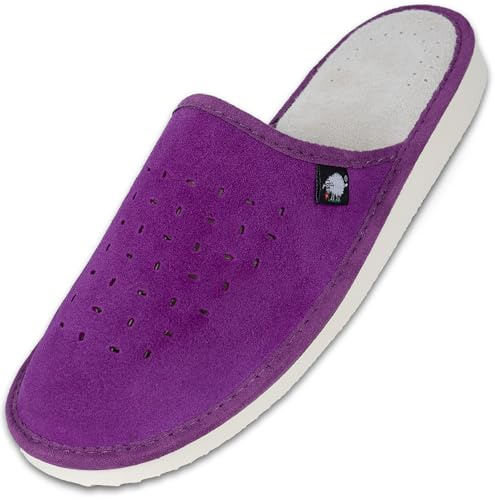 FOOTHUGS Womens Memory Foam Plantar Fasciitis Arch Support Slippers - Regular & Wide Fit