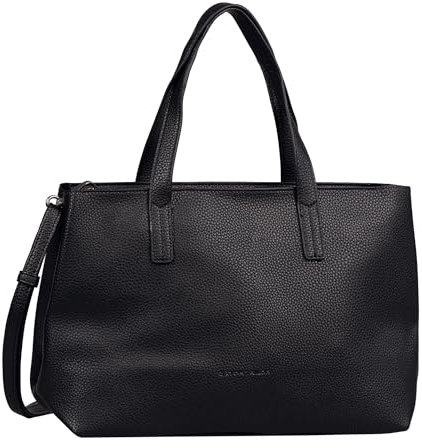 TOM TAILOR Marla Damen Shopper Umhängetasche Reißverschluss Mittelgroß Schwarz