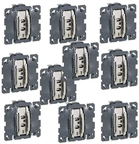 LEGRAND Boîte de 10 Mécanismes Interrupteur ou Va et Vient - 067001 6A