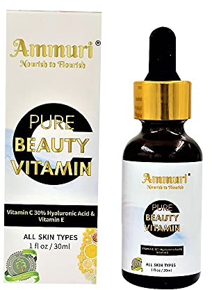 Vitamin C Serum for Face, Anti Dark Spots & Brightening Serum power of Vitamin C + E + Amino + Hyaluronic Acid, Best for Face Care, Skin Care & Skin Glow