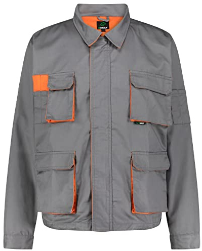 BWOLF Sigma Veste de Travail pour Homme Veste de Travail Multifonction Veste de Travail - Multipoches, Gris/Orange., S