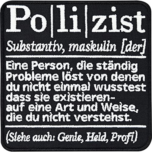 Polizist Abzeichen Polizei Aufnäher/Aufbügler Tactical Morale Patch zum annähen/aufbügeln | Eine Person die ständig Probleme löst von denen du nicht einmal wusstest | 90x90mm