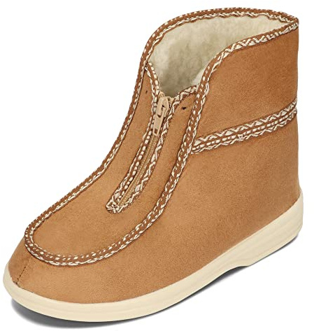 BAWAL Varma Tofflor För Damer Vintertofflor 36-41 EU (Beige, Europeiska skostorlekar, Vuxen, Numeriskt, Medel, 40)