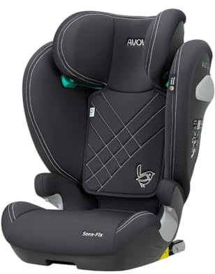 AVOVA Sora-Fix (Koala Grey) der Folgesitz geeignet von 100 bis 150 cm, 4 bis 12 Jahre, mit Isofix, Booster Autositz