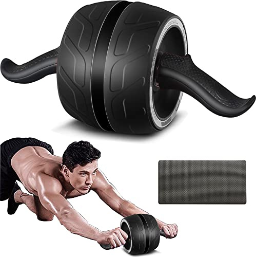 A.F.N.A.L AB Wheel Roller, exercice de rebond automatique, roues ultra larges pour fitness pour salle de sport et maison, équipement d'entraînement de force avec genouillère