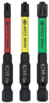 3 cacciaviti magnetici speciali a croce, 65 mm, cacciavite a croce con intaglio magnetico speciale per elettricista Fpz1-3
