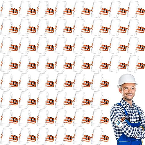 Sherr 100 Stück Arm-Ausweishalter, Armband, Sichtbarkeit, PVC-Ausweishalter mit verstellbarem Riemen, Armband-Passhalter, klares Display, Namensschild-Halter für Arbeit, Ski, Postkarte, Pass