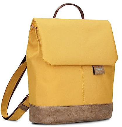 Zwei kleiner Damen City-Rucksack Olli OR80-4 Liter wasserabweisend gepolstertes Trennfach, Hauptfach mit Reißverschluss, Magnet-Verschlusskappe, Handyfach, robuster wasserfester Boden (yellow)