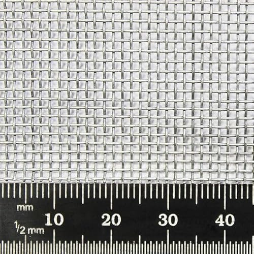 Coarse Galvanised Steel Woven Wire Mesh | 17 Mesh, 1mm Hole, 0.5mm Wire (500 x 500mm Sheet)