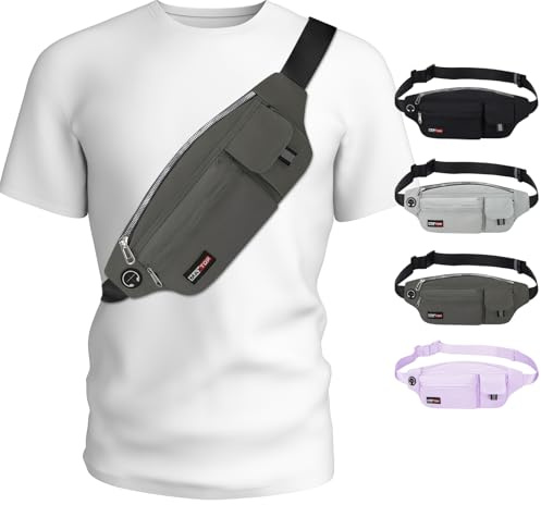MAXTOP Bauchtasche Herren Damen Laufgürteltasche, modische Gürteltasche Hüfttasche wasserdicht, Reise Geldgürtel, Handyhalter für Yoga, Fitnessstudio, Joggen, Workout, Fitness, Training