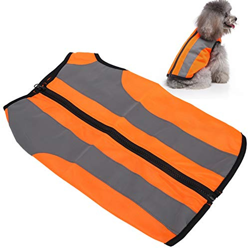 JOROBURO Gilet Réfléchissant de sécurité pour Chien, Gilet Haute visibilité pour Chien, Costumes de Marche de sécurité, Veste Lumineuse Légère pour Animaux de Compagnie, Vêtements de