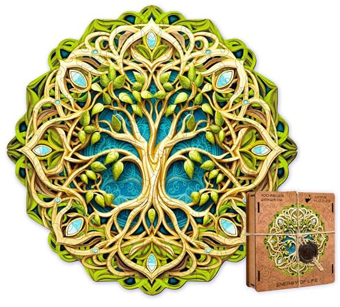 ACTIVE PUZZLES - Mandala Puzzles | Erwachsene | Holzpuzzles, Lasergeschnitten, Nachhaltig und Umweltfreundlich, Hochwertige Verarbeitung (Lebensenergie)
