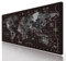 HGWALP Grande tappetino per mouse da gioco nero Mappa del mondo Mouse Pad con base in gomma antiscivolo, Extended XXL Long Keyboard Pad Big Mouse Pad per scrivania, 31,5 X 11,8 pollici