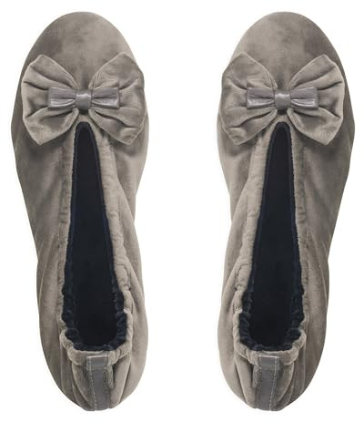 GLOVE STORY Chaussons Femme en Velours – Faits Main – Pantoufles Hiver Ultra Douces et Chaudes avec Semelle en Cuir, Confort Premium l’Intérieur - Fabriqués Artisanalement