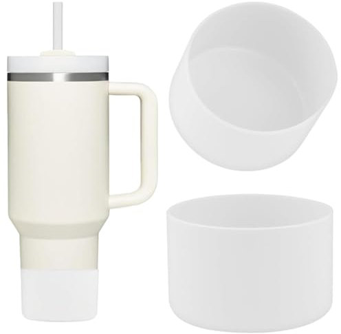 NIYATA 2 PCS Silicone Boot for Stanley Quencher Adventure 12-24oz, Water Bottle Bottom Sleeve Cover Protector for Stanley IceFlow 20oz and Compatible with Hydro Flask Water Bottle 12oz 21oz 24oz