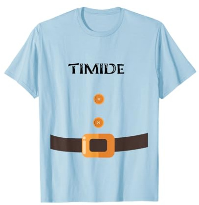 AMIS DES CONTES DE FÉES - Costume de Nain Carnaval Halloween pour Groupes de 7 T-Shirt Bleu S Fun, Casual