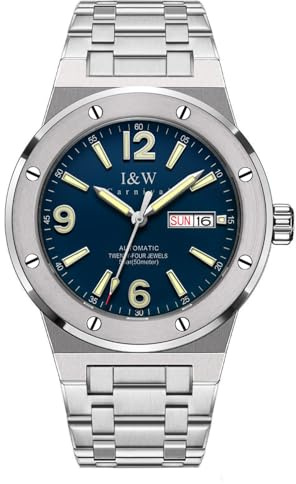 TEINTOP I&W Automatik Uhr Herren Mechanische Uhren Japanische Bewegung Stahlarmband Armbanduhren