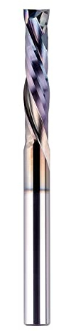 SpeTool Broca de enrutador en espiral de corte hacia arriba y hacia abajo de 1/4 pulgadas, longitud de corte extralarga de 1-1/4 pulgadas, broca de compresión CNC con revestimiento TAC, fresa de