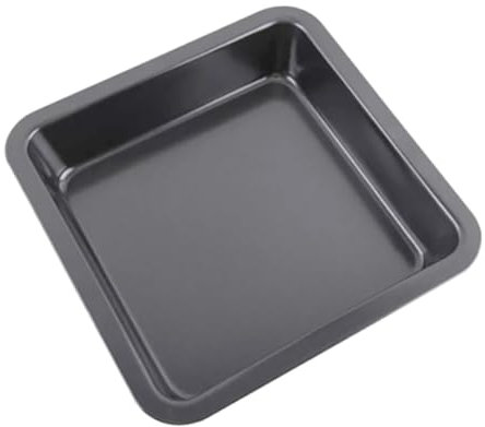 Cabilock Piastra per Barbecue con Distribuzione del Calore Superiore Padella Antiaderente Quadrata da 8 Pollici Piastra per Griglia in Acciaio Carbonio Lavabile in Lavastoviglie