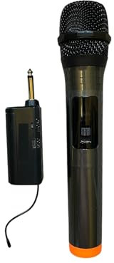 AntDau71® - Microfono Wireless Senza Fili con Display Digitale e con Ricevitore a Batterie. Portata di Ricezione 30-50 metri. Per Karaoke, Feste, Canto, Conferenze, Stream - CW957