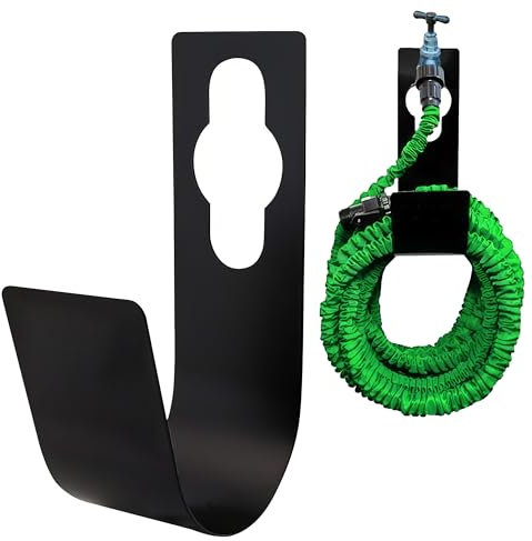 Navoys Expanding Hose Holder – Durable Iron, Space-Saving & Weather-Resistant Storage for 25' - 100' (7.5m - 30m) Hose Pipes, Hanger Tap Bracket