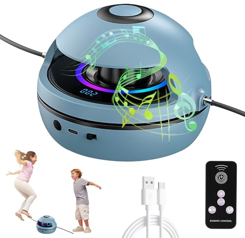 DAJASD Elektroniskt hopprep, intelligent hopprepmaskin, justerbar multiplayer-hopprep med LED-displaymätare, Jump Rope, Bluetooth hopprepmaskin, 1–10 hastighetsinställningar