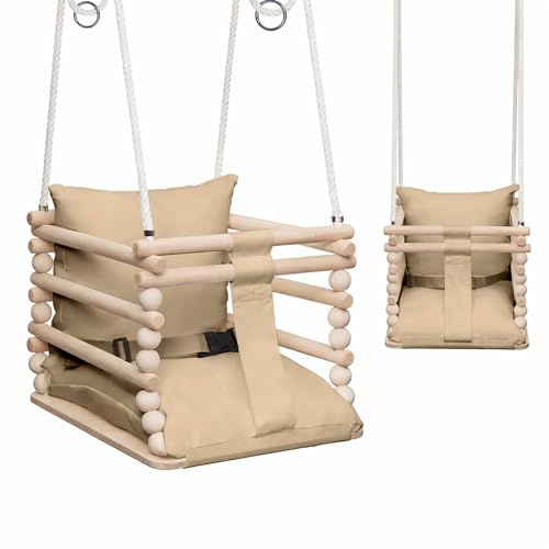 MAMOI Columpio 3 en 1 para bebé con arnés de Seguridad – Columpio Infantil de 6 a 36 Meses, máx. 20 kg, Uso en Interiores