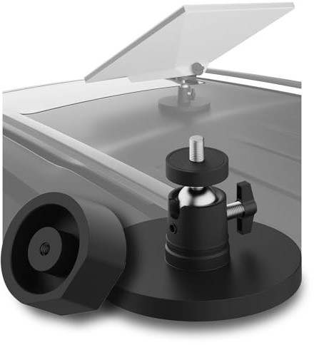 Supporto Magnetico Regolabile per Starlink Mini di MMOBIEL – Base in Alluminio con Magnete Forte e Piastra Rotonda (Adapté Anciens & Nouveaux Modèles) per Camper, Auto, Barca, Finestra, Tettuccio