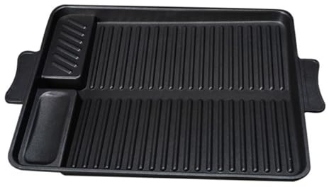 Gatuida Plaque Barbecue Rectangulaire Antiadhésive pour Pizza et Cuisson Extérieure Outil de Rôtissage Polyvalent pour Four et Barbecue