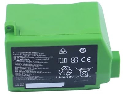 Batteria For Robot Spazzatrice, Compatibile Con Roomba S9+ 9550 S9 9150, Batteria Agli Ioni Di Litio Ricaricabile For Spazzatrice(3300mah)