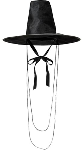 Ppmter Sombreros Gat Tradicionales Coreanos para Halloween, Disfraz De Cosplay para Hombres, Accesorios De Cosplay, Tocados De Fiesta Negros