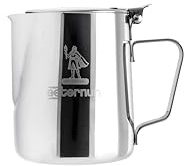 Aeternum, La Divina Re Inox, Bricco Latte con Coperchio, Capacità 350 ml, Non adatto all'Induzione, Acciaio Inox, Argento