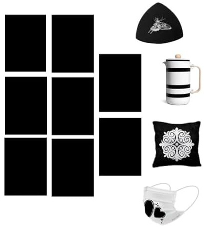 8 Stück Infusible Transfer Ink für Cricut Joy Xtra, Schwarz Infusible Ink Folie 11.4x30.5cm Infusible Transferpapier Unlöslich Sublimationstintenblatt für Wärmepressmaschine für T-Shirt, Tasse, Mug