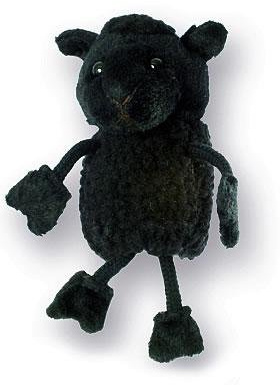 Fingerpuppe Schaf schwarz Lamm Bock Zibbe Tier Haustier Bauernhof