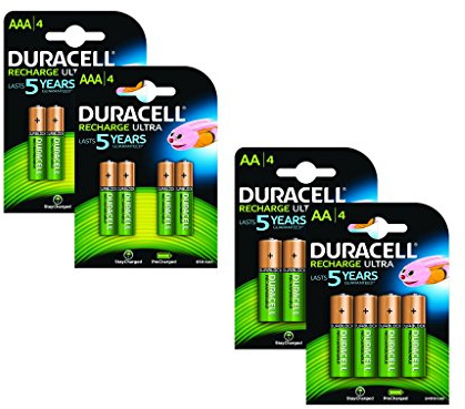 Duracell - Piles Rechargeables - AA & AAA - Pack de 16