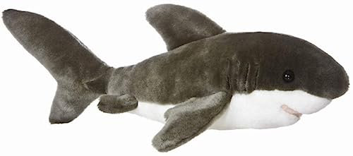 Aurora World 2301 Aurora, 02301, Flopsies Tiburon Hai, 30cm, Plüschtier, schwarz/weiß