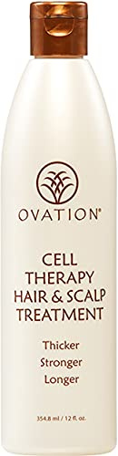 Ovation Hair Cell Therapy Hair Growth & Scalp Treatment for Men & Women - For All Hair Types, Helps Reduce Breakage & Split Ends - No Minoxidil, Sulfates, or Parabens - With Biotin, Vitamin B5, Aloe