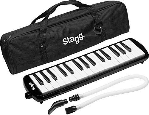Stagg Melodica 32 Tasten, schwarz, inkl. Anblasschlauch