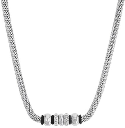 s.Oliver Collier für Damen mit Kristallen von Swarovski, Edelstahl, Silber