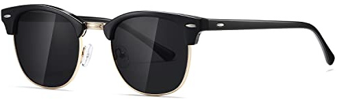 kimorn Polarisierte Sonnenbrille Unisex Retro Halb-Randlos Rahmen Klassisch Eyewear AE0550