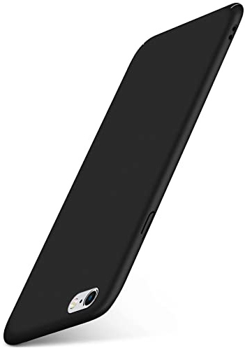 moex für iPhone 6s / iPhone 6 Hülle Ultra Dünn, Schutzhülle mit erhöhtem Kameraschutz, Slim Cover Hardcase Backcover, Dünnste Handyhülle Minimalistisch Alpha Case, Matt Schwarz
