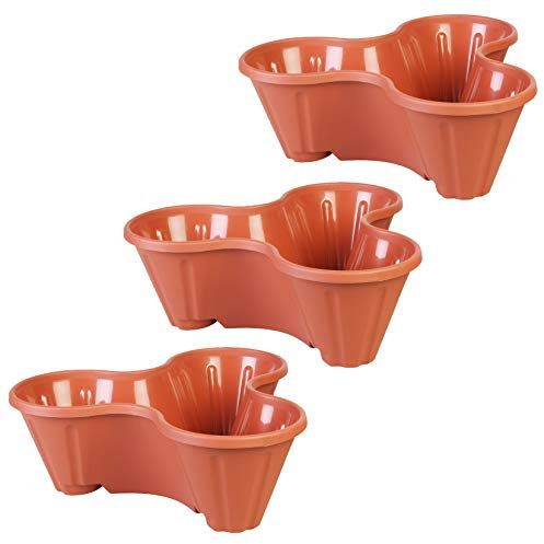 UPP Torre per Piante con vasi impilabili | Giardino Verticale con 3 Piani | Salvaspazio per Fino a 9 Piante ed Erbe aromatiche