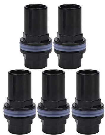 Tnfeeon 5 Stück/Set Aquariumrohranschluss, PVC-Aquariumfilter Wasserrohrverbindung Gerader Rohranschluss Aquariumzubehör(32mm)