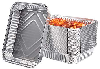 CONTITAL R8L Vaschette Alluminio 2 Porzioni | Teglie Forno Monouso per Alimenti - Linea Professionale 100 Pezzi