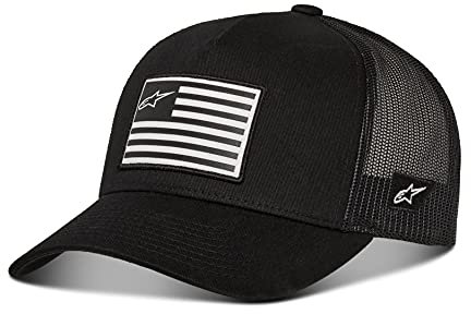 Alpinestars, Flag Snapback, Baseball Kappe, Schwarz Schwarz, Os, Mann, Einheitsgröße