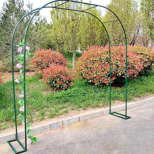 Rosenbogen aus Metall,Gartenbogen für Kletterpflanzen,Langlebiger Gartenpavillon,Rankgitter Rankbogen,Spalier,Pergola Rankhilfe Rankgitter wetterfest und freistehend,Mit Basis,Einfach zu Montieren
